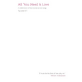 All You Need Is Love - A Collection Of Short Stories (Vol.1)